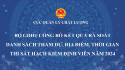 Bộ GDĐT công bố kết quả rà soát danh sách tham dự, địa điểm, thời gian sát hạch kiểm định viên năm 2024