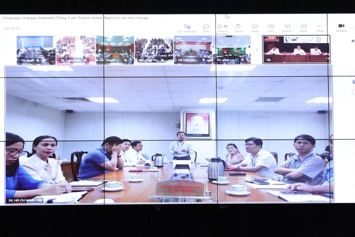 Các Sở GDĐT trao đổi trực tuyến tại hội nghị