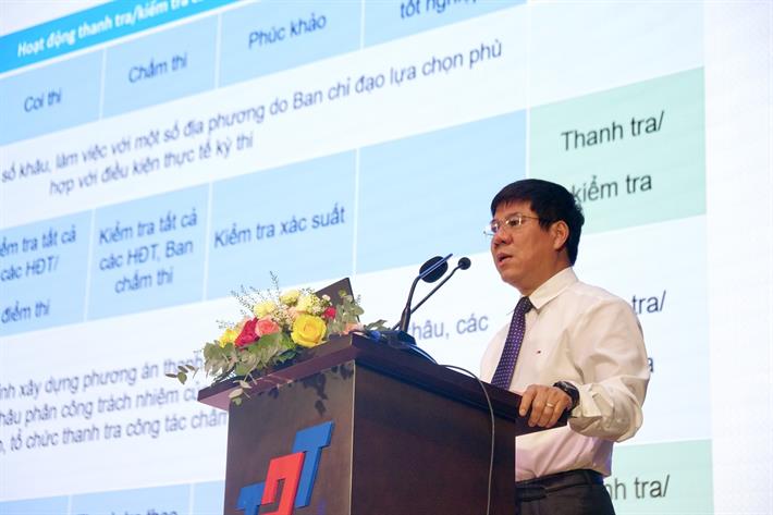 Cục trưởng Cục Quản lý chất lượng Huỳnh Văn Chương báo cáo tại Hội nghị